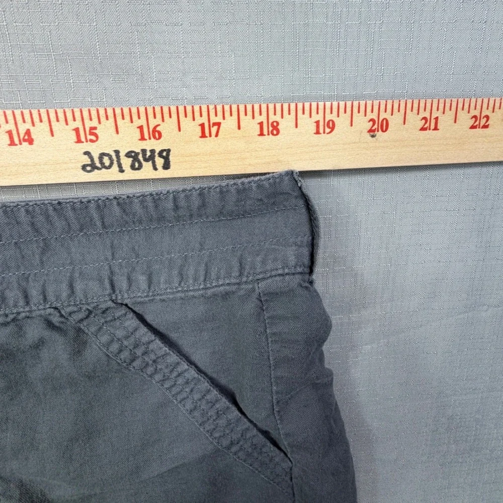 Banana Republic‎ Shorts 14 Dark Gray Linen Cotton Utility Patch Pocket Casual
